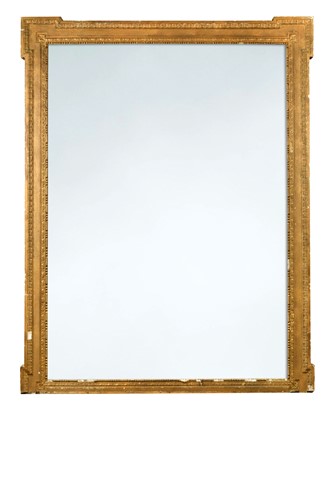 Lot 656 - A large George II kit-kat style gilt framed pier mirror, 19th century