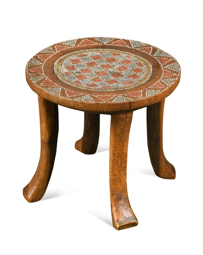 Lot 634 - A decorative East African Kamba stool
