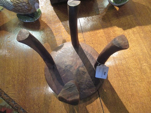 Lot 634 - A decorative East African Kamba stool
