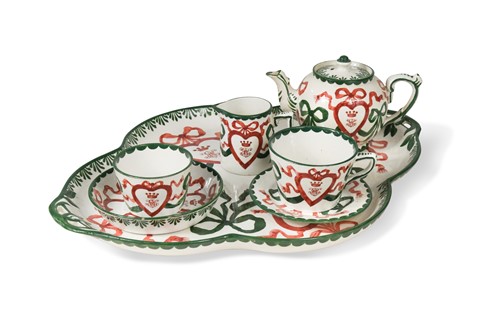 Lot 113 - A Wemyss 'Queensberry House' cabaret set, circa 1895