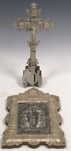 Lot 99A - A 19th century mother of pearl devotional...