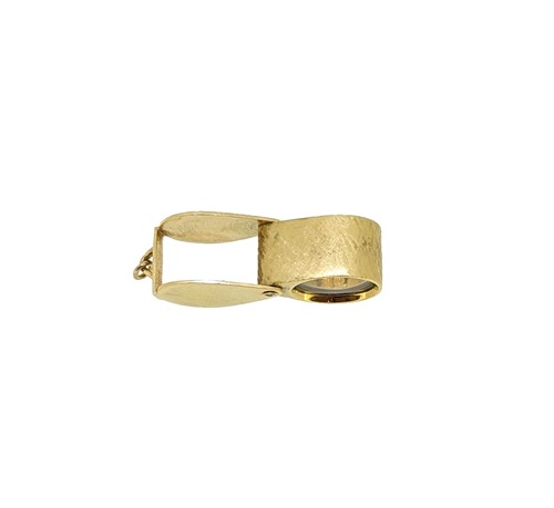 Lot 20 - An 18ct gold diamond set jeweller's loupe