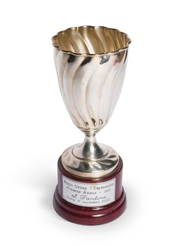 Lot 65 - A Premio Roma - SIS continental silver trophy cup, awarded to Frankie Dettori