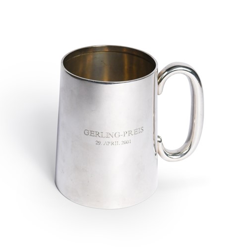 Lot 29 - A Gerling-preis silver presentation tankard, awarded to Frankie Dettori