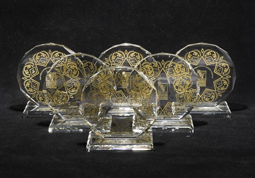 Lot 34 - A group of glass Dubai International Racing Carnival trophies, awarded to Frankie Dettori
