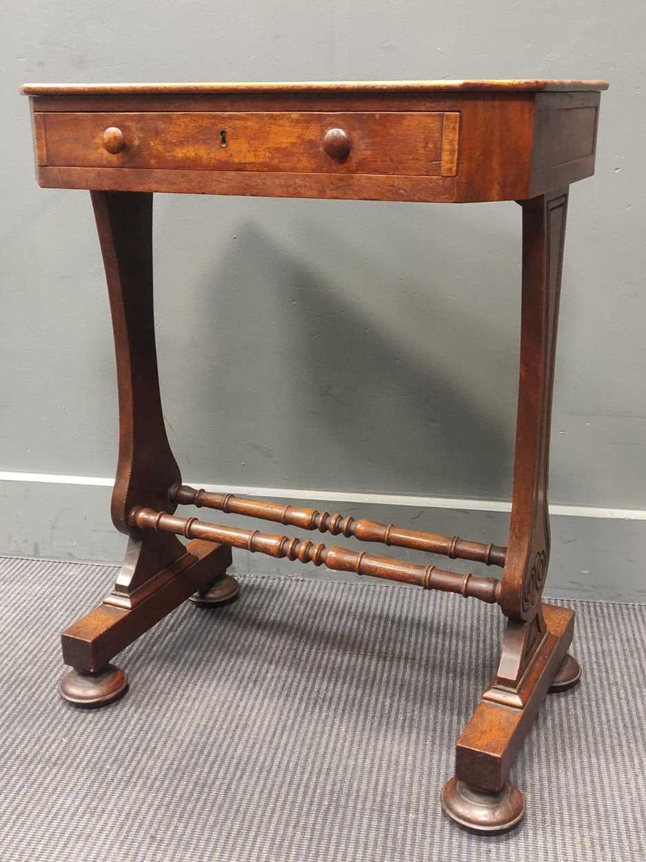 Lot 466 - A 19th century mahogany single drawer side...
