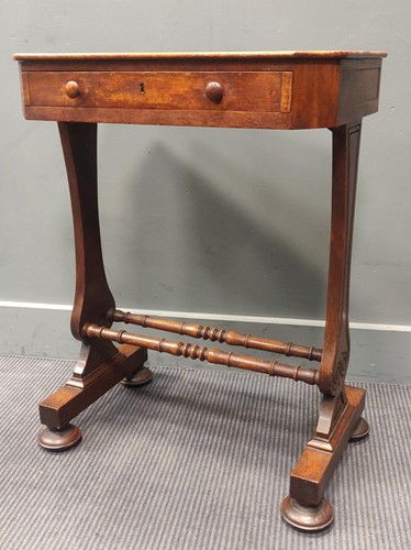 Lot 466 - A 19th century mahogany single drawer side...