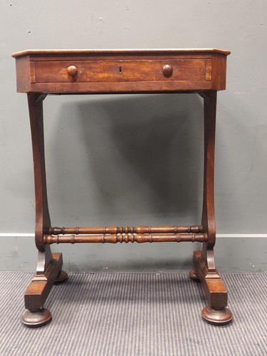 Lot 466 - A 19th century mahogany single drawer side...