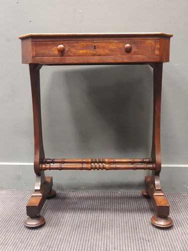 Lot 466 - A 19th century mahogany single drawer side...