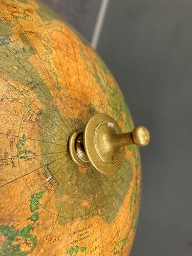 Lot 412 - A 19th century brass line inlaid globe stand...