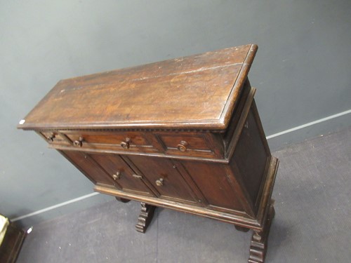 Lot 443 - A 17th century and later Spanish walnut chest...