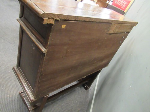 Lot 443 - A 17th century and later Spanish walnut chest...