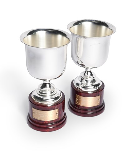 Lot 126 - Two Gran Premio del Jockey Club silver trophy cups, awarded to Frankie Dettori