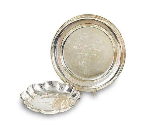 Lot 5 - A 76. Gerling-Preis continental silver presentation salver, awarded to Frankie Dettori