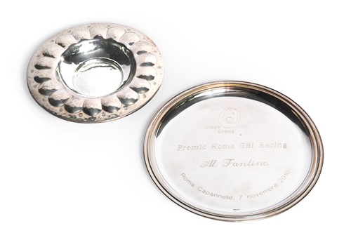 Lot 66 - A Premio Roma GBI Racing presentation salver, awarded to Frankie Dettori