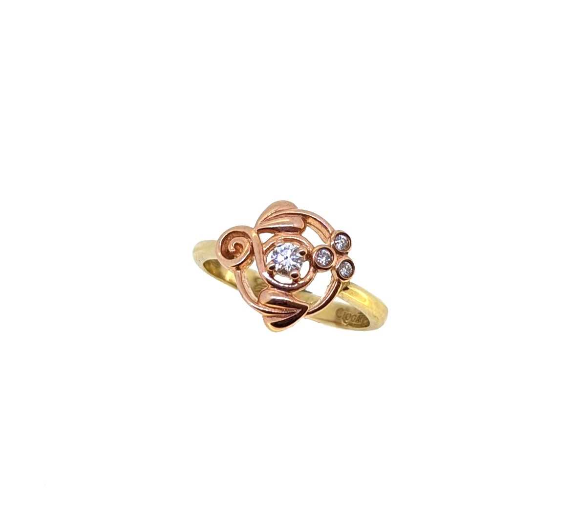 Lot 13 - Clogau - A 9ct gold diamond set dress ring