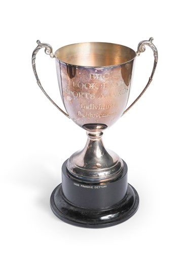 Lot 8 - A BBC Look East Sports Awards trophy, awarded to Frankie Dettori