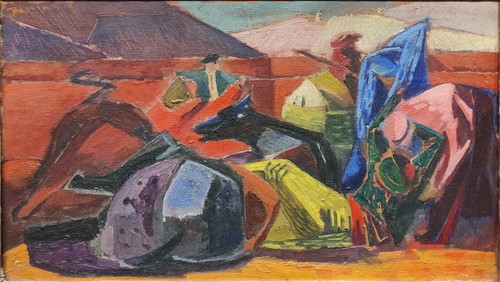Lot 696 - Spanish School circa 1930 Abstract bull fight...