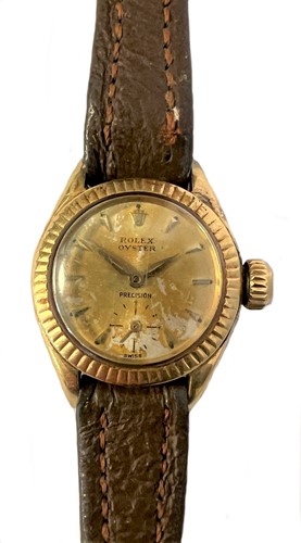 Lot 209 - Rolex - An 18ct gold 'Oyster Precision' wristwatch