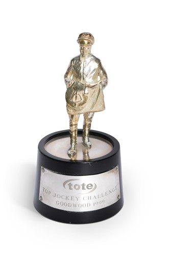 Lot 94 - A The Tote Top Jockey Challenge trophy, awarded to Frankie Dettori