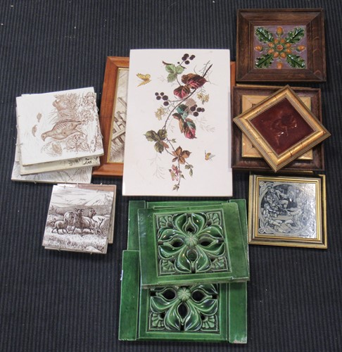 Lot 101 - A collection of 20th century tiles, to include...