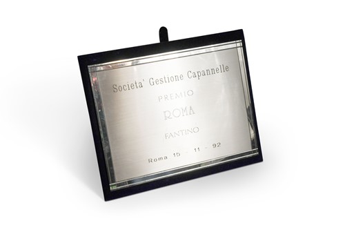 Lot 88 - A Societa Gestione Capannelle plaque, awarded to Frankie Dettori