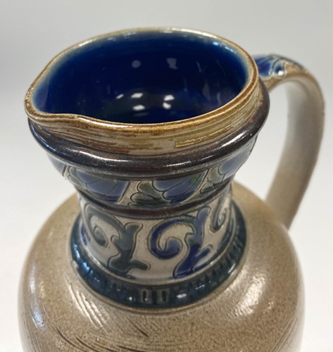 Lot 23 - Hannah Barlow for Doulton Lambeth, a stoneware ewer, 1882