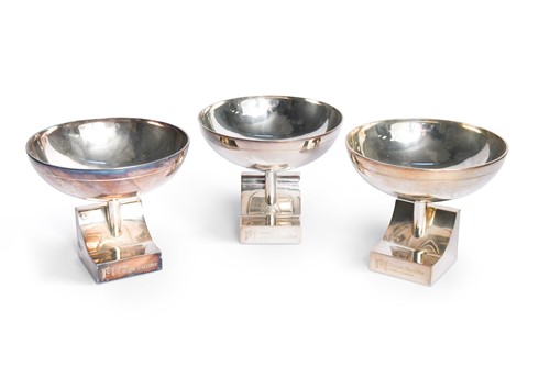 Lot 35 - A group of three Groupe Lucien Barrière trophies, awarded to Frankie Dettori