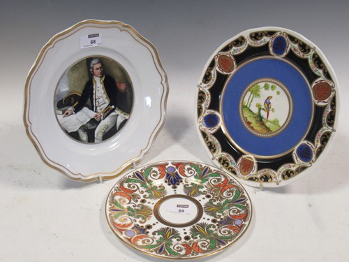 Lot 68 - A Limoges plate, painted by John Mclaughlin...