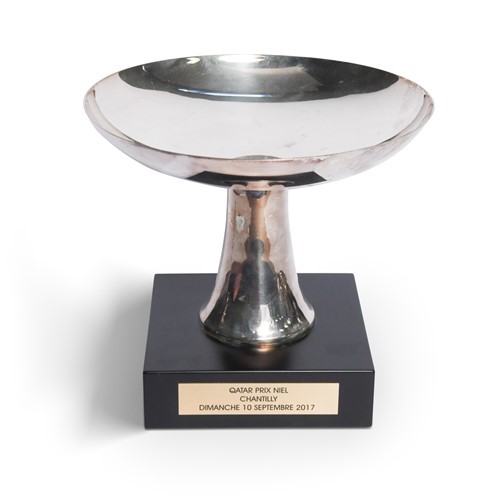 Lot 55 - A Qatar Prix Niel Chantilly trophy cup, awarded to Frankie Dettori