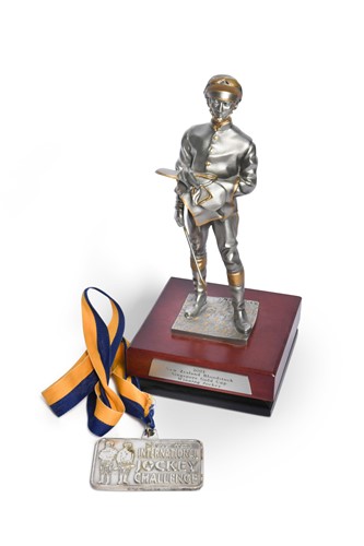 Lot 50 - A New Zealand Bloodstock Singapore Gold Cup trophy, awarded to Frankie Dettori