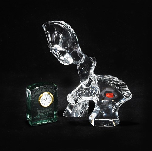 Lot 6 - A Baccarat glass horsehead