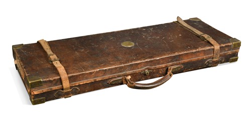 Lot 298 - James Purdey & Sons, a brass-bound oak and leather double gun motoring case
