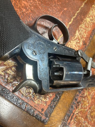 Lot 438 - A percussion Beaumont-Adams type double-action five-shot revolver, mid-19th century