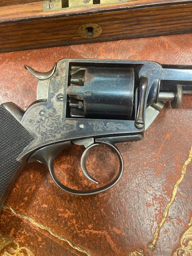 Lot 438 - A percussion Beaumont-Adams type double-action five-shot revolver, mid-19th century