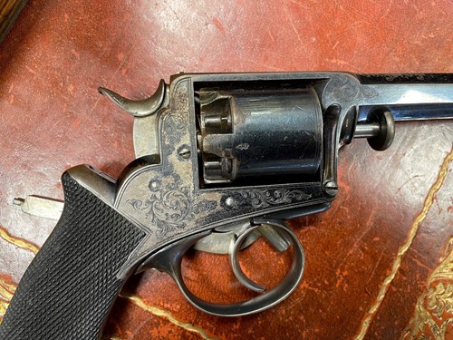 Lot 438 - A percussion Beaumont-Adams type double-action five-shot revolver, mid-19th century