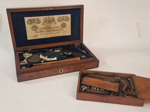 Lot 438 - A percussion Beaumont-Adams type double-action five-shot revolver, mid-19th century