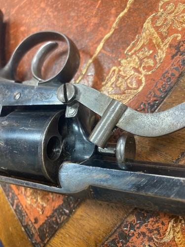 Lot 438 - A percussion Beaumont-Adams type double-action five-shot revolver, mid-19th century