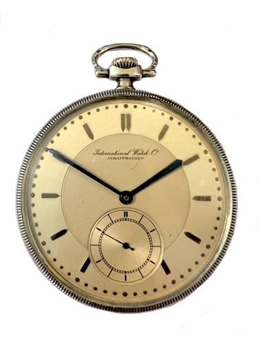 Lot 177 - IWC, Schaffhausen - A Swiss silver open faced pocket watch