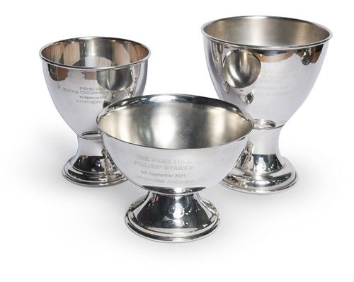 Lot 115 - The Wainwright Flying Childers Stakes Winning Jockey trophy cup, awarded to Frankie Dettori