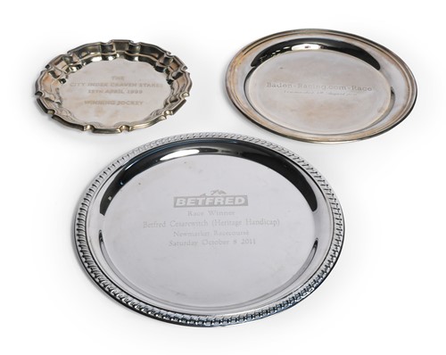 Lot 10 - A Betfred Cesarewitch (Heritage Handicap) presentation salver, awarded to Frankie Dettori