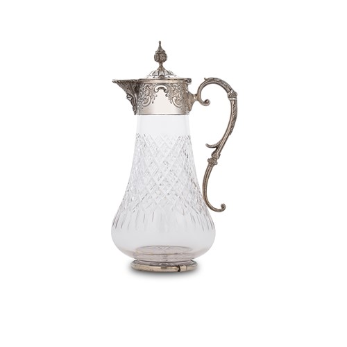 Lot 393 - A Victorian silver mounted claret jug