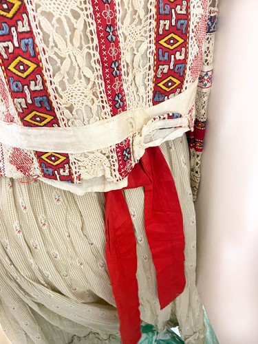 Lot 395 - An embroidered Russian poneva dress, early 20th century