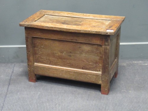 Lot 503 - A small 18th century single panelled oak...