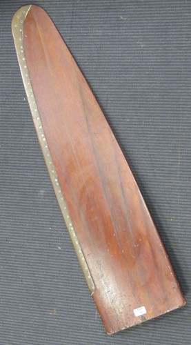 Lot 140A - A mahogany and brass mounted plane propeller...