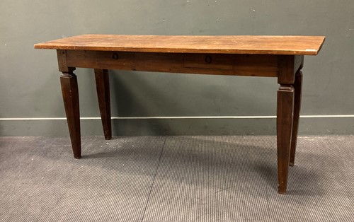 Lot 512 - A 19th century Continental elm side table with...