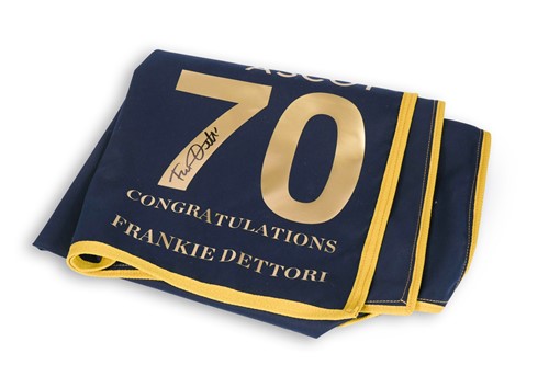 Lot 93 - A signed 70th Royal Ascot win Commemorative saddle cloth, awarded to Frankie Dettori
