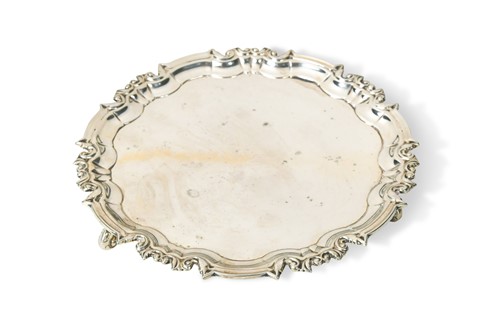 Lot 438 - A George V silver waiter