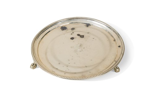 Lot 378 - A Victorian silver waiter