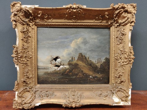 Lot 203 - A group of three 18th and 19th century paintings
